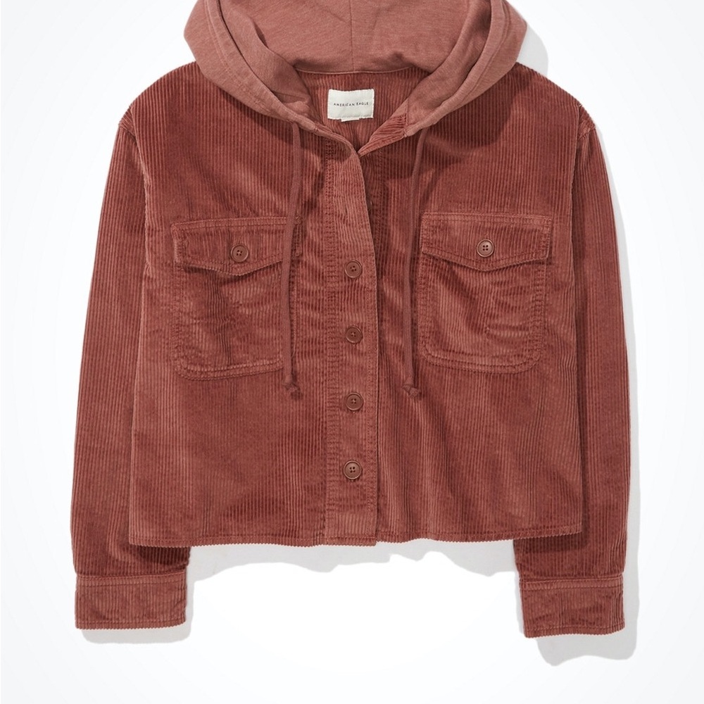 American Eagle Outfitters Corduroy Utility Jacket - Brown